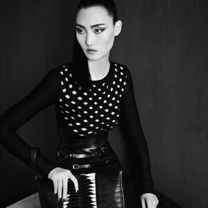 Herve Ledger Black and Beige Mini Dress